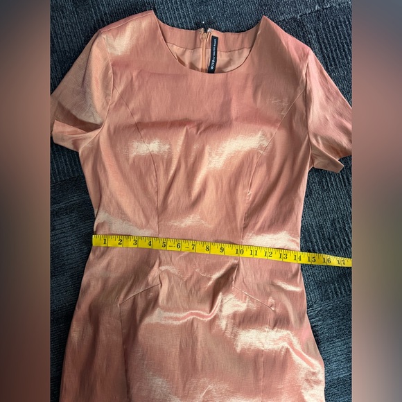 W118 WALTER BAKER, women’s dress  Copper Satin, Fitted Lined SIZE M, NWOT - Picture 11 of 13